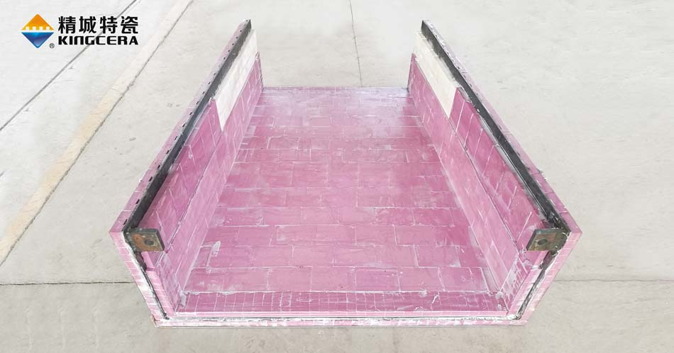 立磨進料溜槽_入磨溜槽耐磨襯板